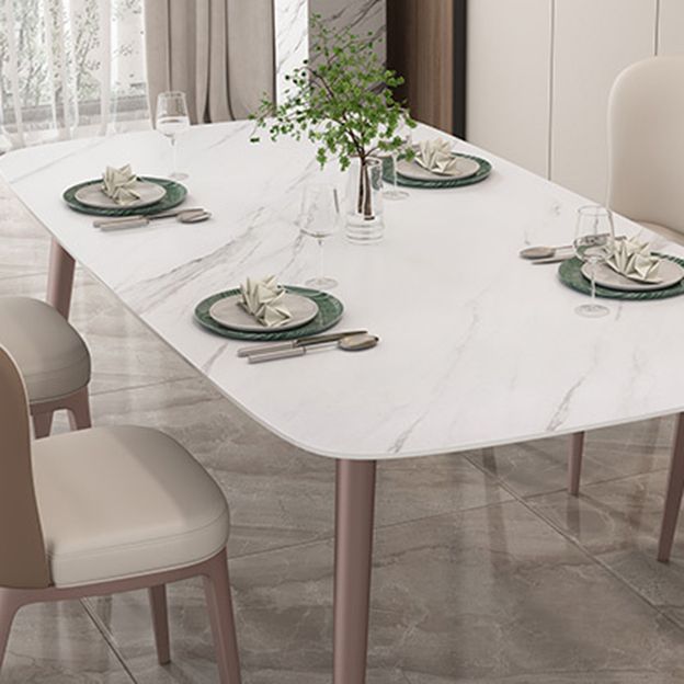 1/4/5/7 Pieces Dining Chairs Set  Dining Table Set with Sintered Stone Top