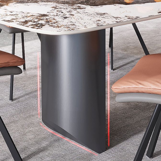 Sintered Stone Dining Table Set 1/4/5/7 Pieces Rectangle Contemporary Dining Set