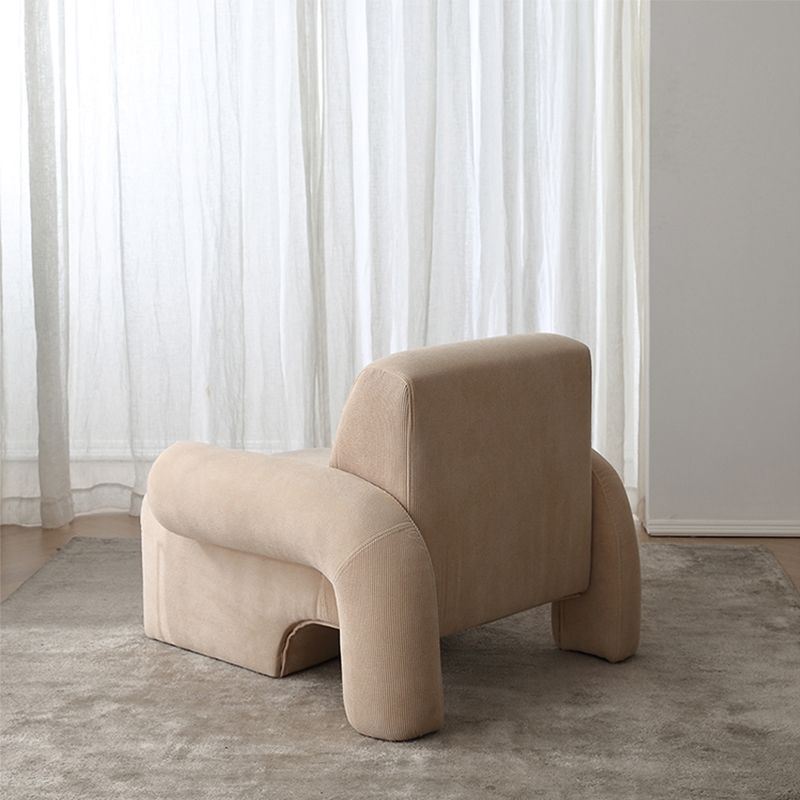 Nordic Style Fabric Armrest Fixed Backrest Abstract Arm Chair