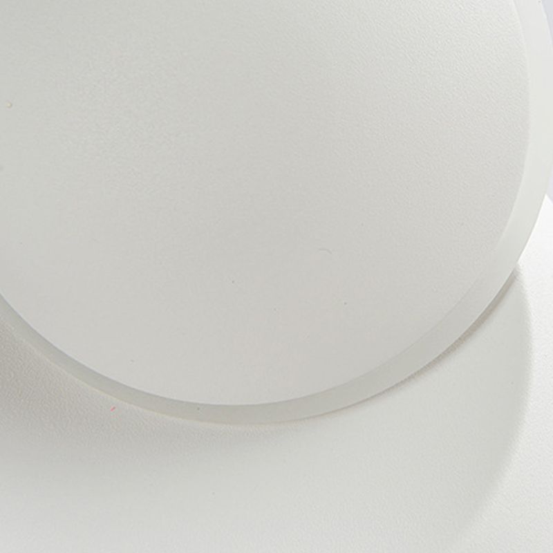 Modern Metal Wall Light Round Rotatable 6" Wide LED Wall Sconce for Living Room