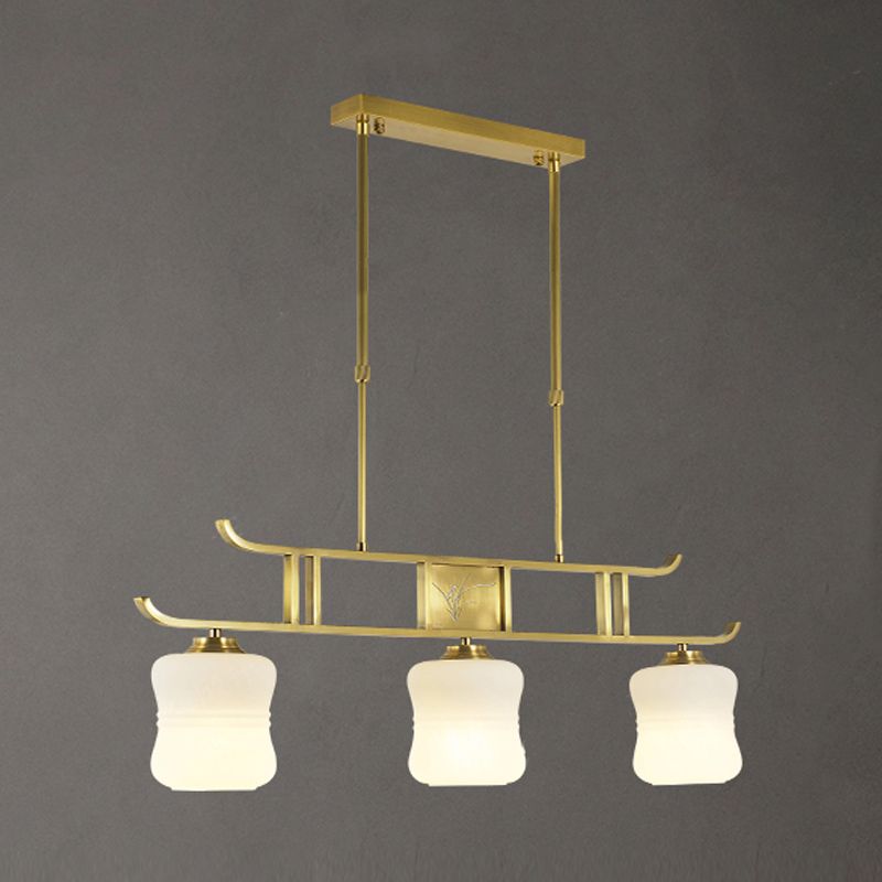 Modern Geometry Island Lighting Fixtures Glass 3 Light Pendant Lighting