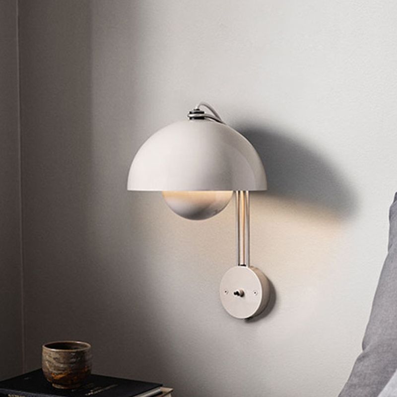 Modern Dome Wall Sconce Lighting Metal 1-Light Wall Sconces for Living Room