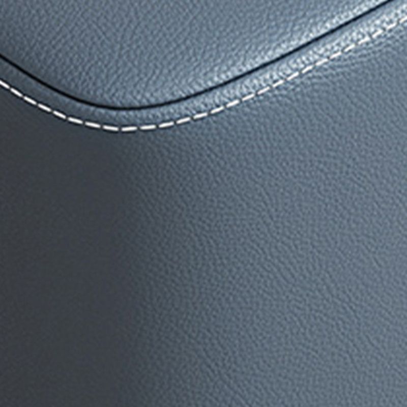 Fabric Pouf Ottoman Contrast Stripe Square Stain Resistant Modern Ottoman