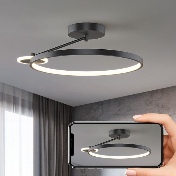 Luz de descarga de descarga circular contemporánea de metal 2 iluminación Flushmount Flushmount