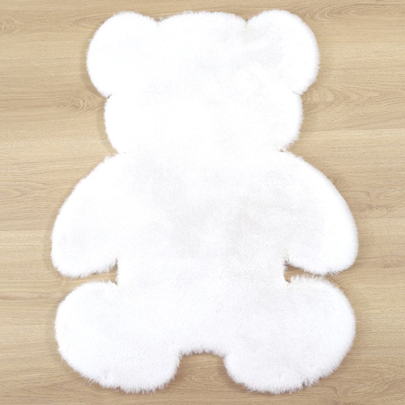 Lovely Bear shaped Rug Funky Solid Shag Carpet Polypropylene Washable Carpet for Home Decoration