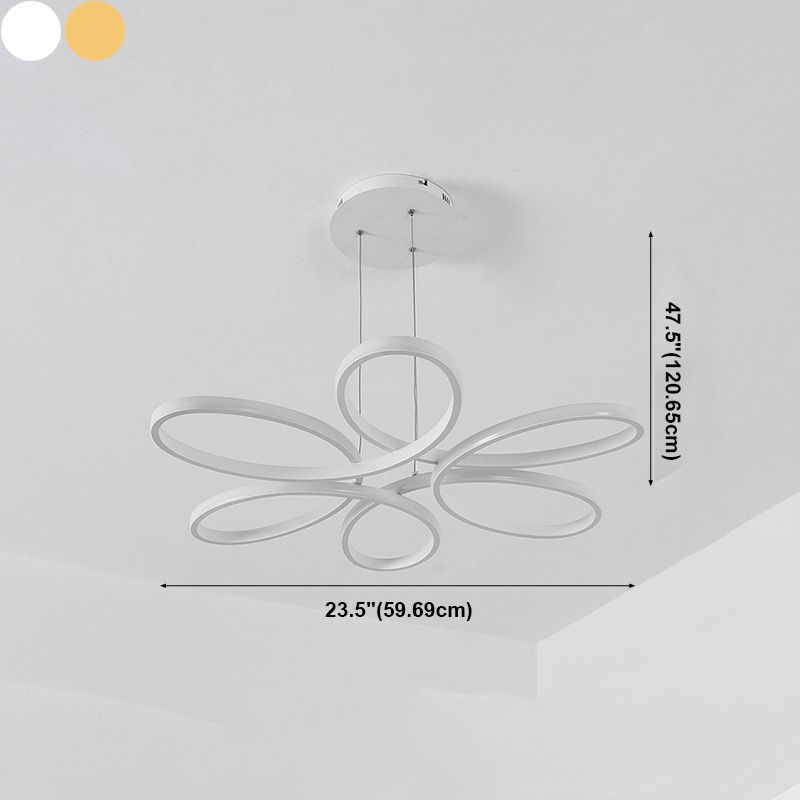 Postmodern Chandelier Light Fixtures 1-Light Suspension Pendant Lamps for Living Room