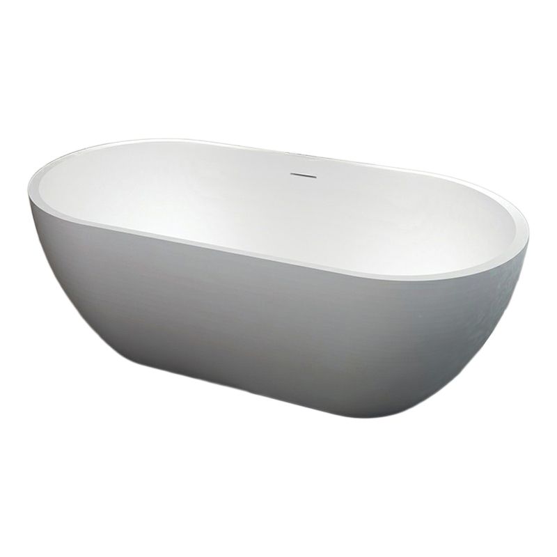 Stone Soaking Oval Bathtub Antique Finish Freestanding Bath Tub