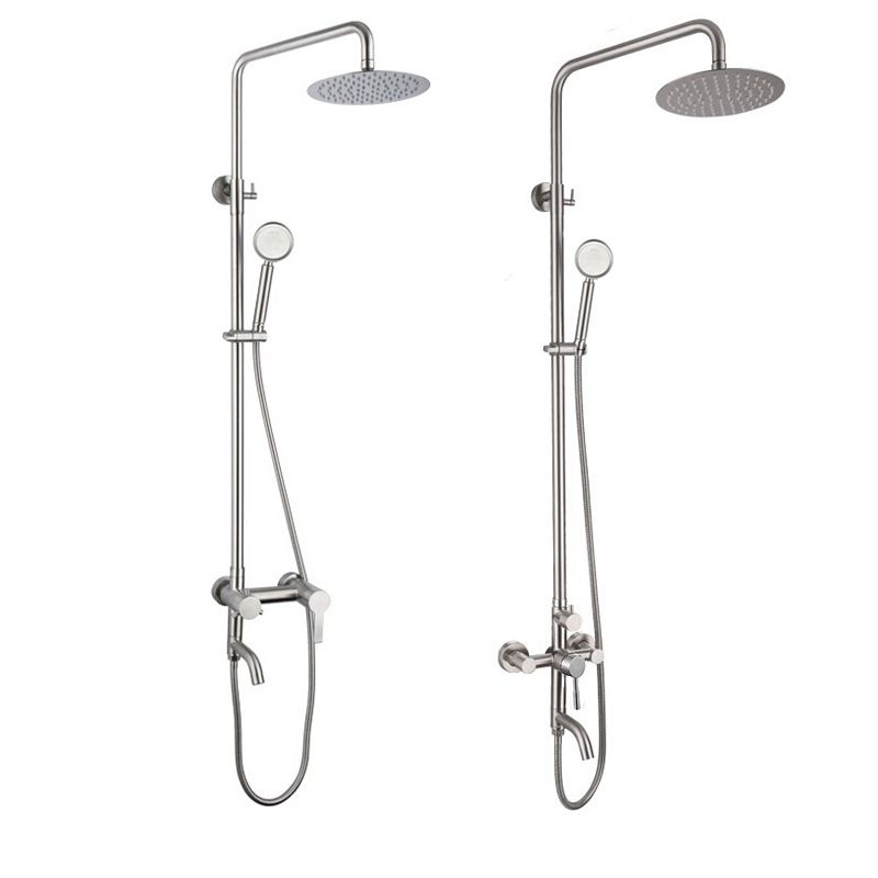 Modern Shower System Brass Temperature Control Handheld Shower Head Shower Set