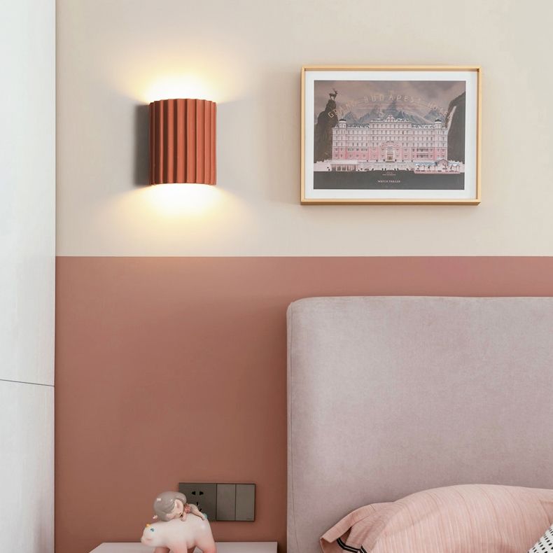 Moderne nordische Makkaronwand-Lampenharzzylindrisch 2-Licht-Wandleuchte für Innenräume
