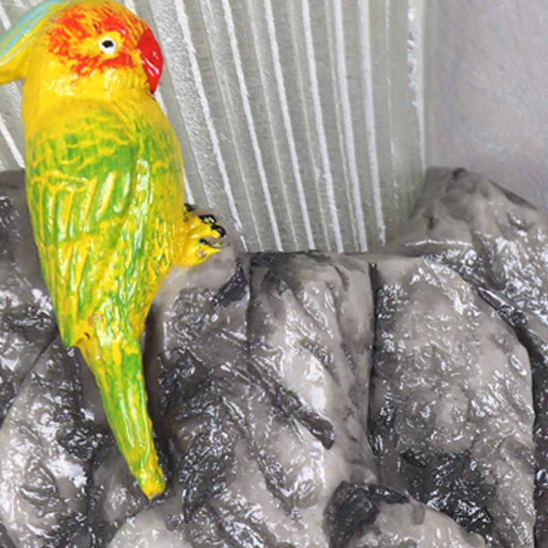 Grey Rock Garden Wall Light Fixture Modernist Resin 1 Light Engraved Surface Wall Sconce