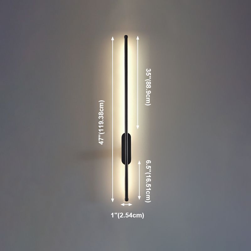 Forma lineare in metallo sconce moderno stile moderno 1 lampada da supporto da parete leggera