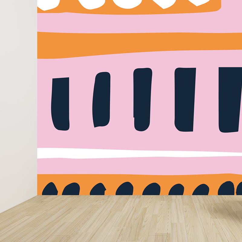 Abstract Pattern Wall Mural Contemporary Non-Woven Textured Wall Covering in Soft Color