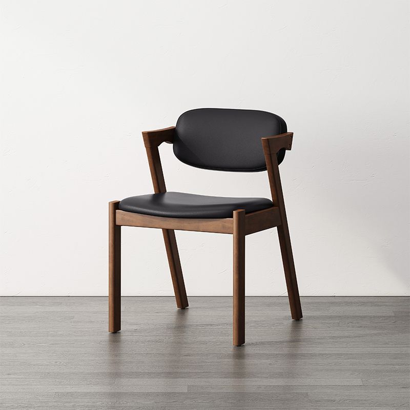 Contemporary Kitchen Solid Wood Dining Side Chair Opening Back Dining Side Chair