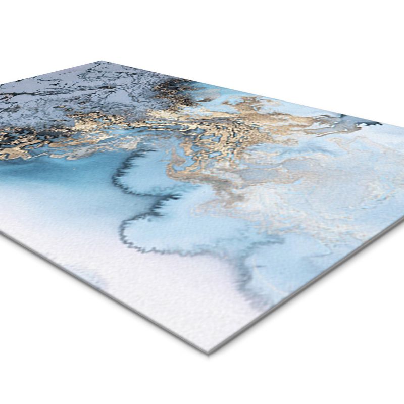 Gold Modern Carpet Polyester Graphic Carpet Non-Slip Backing Carpet Living Room