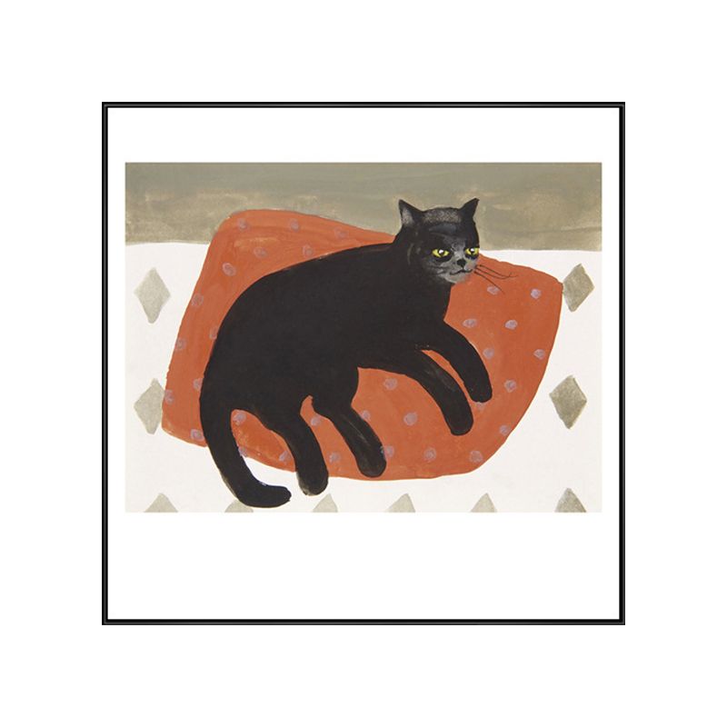 Dark Color Wild Animal Painting Textured Wall Art Print for Bedroom, Multiple Size Options