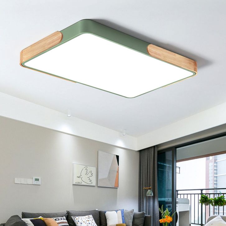 Modern Geometry Shape LED Ceiling Lamp Iron 1 Light Flush Mount Fixture for Living Room