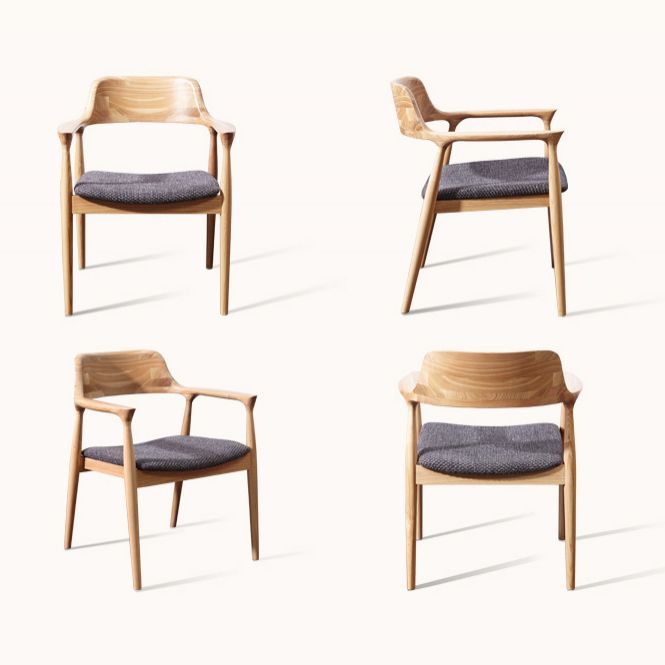 Chaise de salle à manger de style contemporain en bois massif ouvert à l'arrière pour restauration pour restaurant