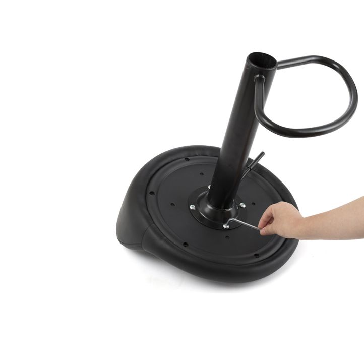 Black Modern Metal Bar Stool Adjustable Footrest Low Back Indoor Stool