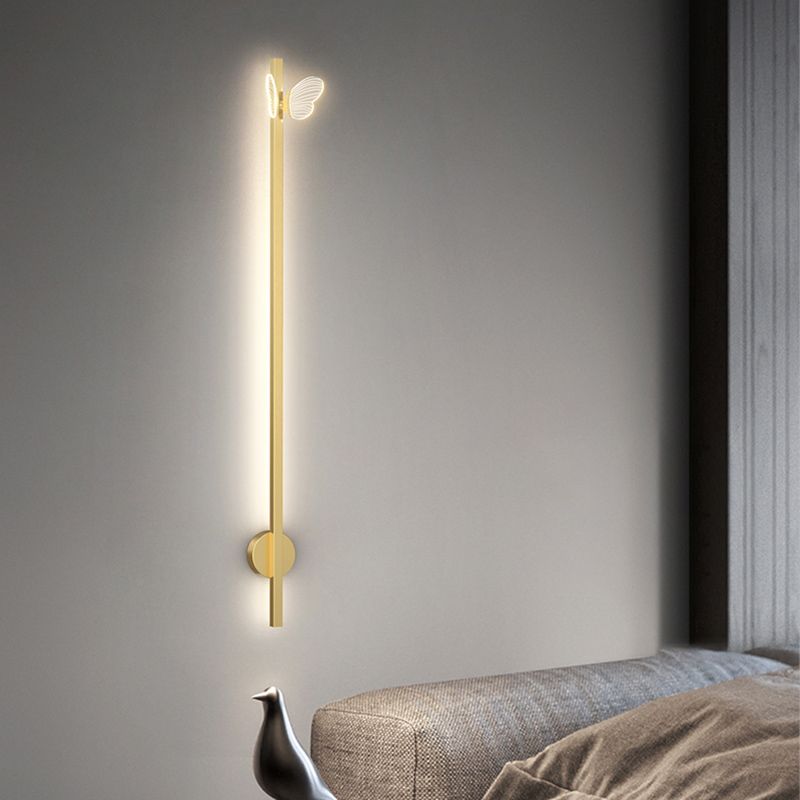 Linear Shape Metal Wall Lights Modern Style 2 Light Wall Mounted Light Fixtures