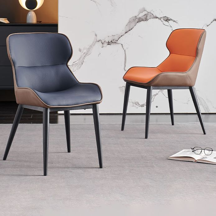 Contemporary Dining Chair Dining Arm Side Chairs with Metal Legs