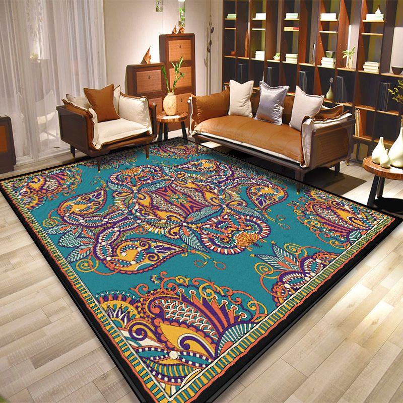 Leute Paisley gedruckter Teppich Multi-Farb-Oriental-Teppich Synthetikmaschinenwaschbar Färbung resistent
