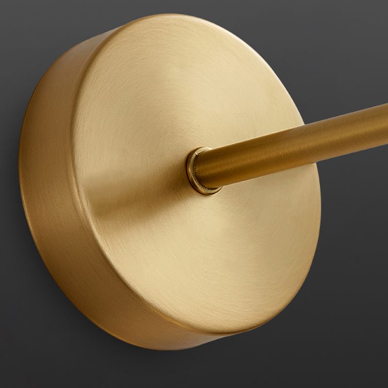 Modern Metal Wall Light Gold 6" Wide Wall Sconce with Marble for Bedroom