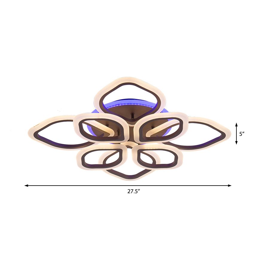 Lampada a soffitto a tema floreale a tema a tema contemporaneo a filo a filo in marrone per camera da letto