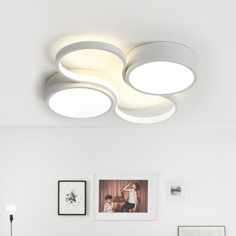 Salle d'étude circulaire LED encastré lumière acrylique simplicité encastré plafonnier