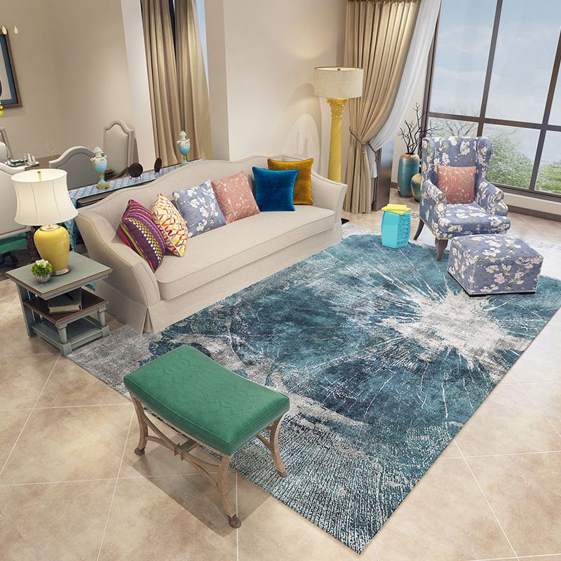 Beige Modern Rug Polyester Graphic Indoor Rug Stain Resistant Rug for Living Room