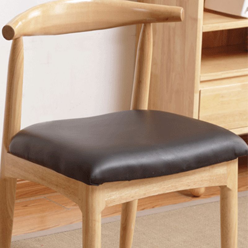 Wood Kitchen Dining Armless Chair Contemporary Upholstered Dining Chair