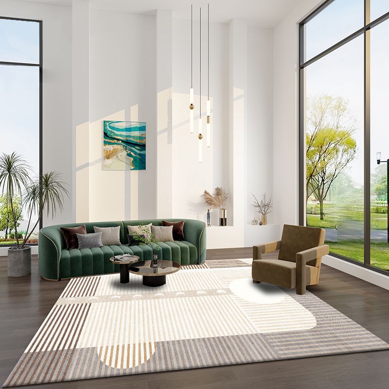 Oranje modern tapijt blending kleurblokkleed niet-slip achterste tapijt voor woningdecoratie