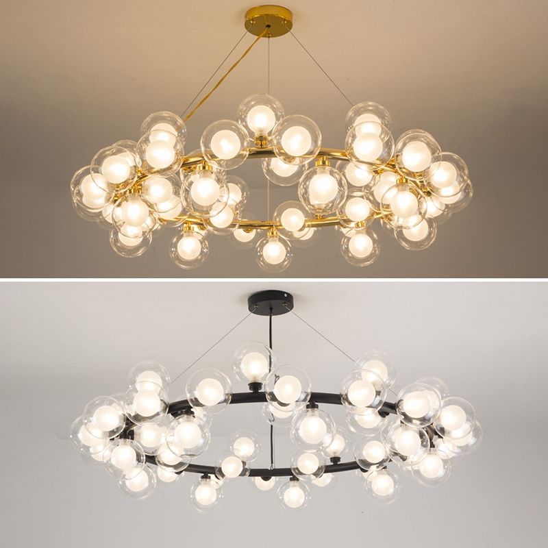 Lumo a sospensione lampadario molecolare Luce di vetro in stile moderno Apparecchio di illuminazione