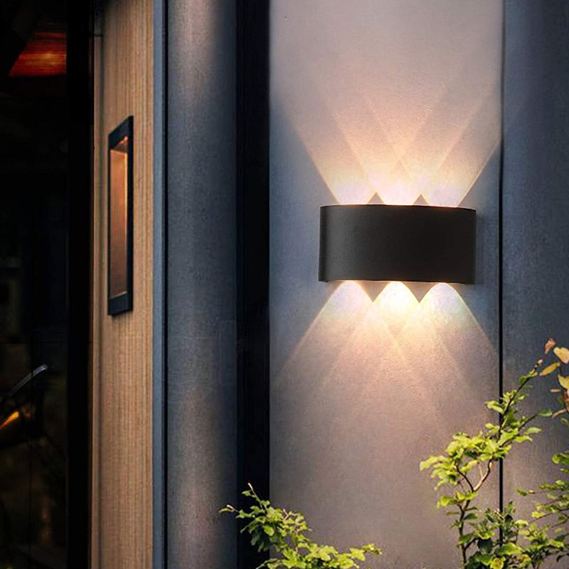 Multi Lights Wall Mount Light Modern Black LED Wall Light for Living Room