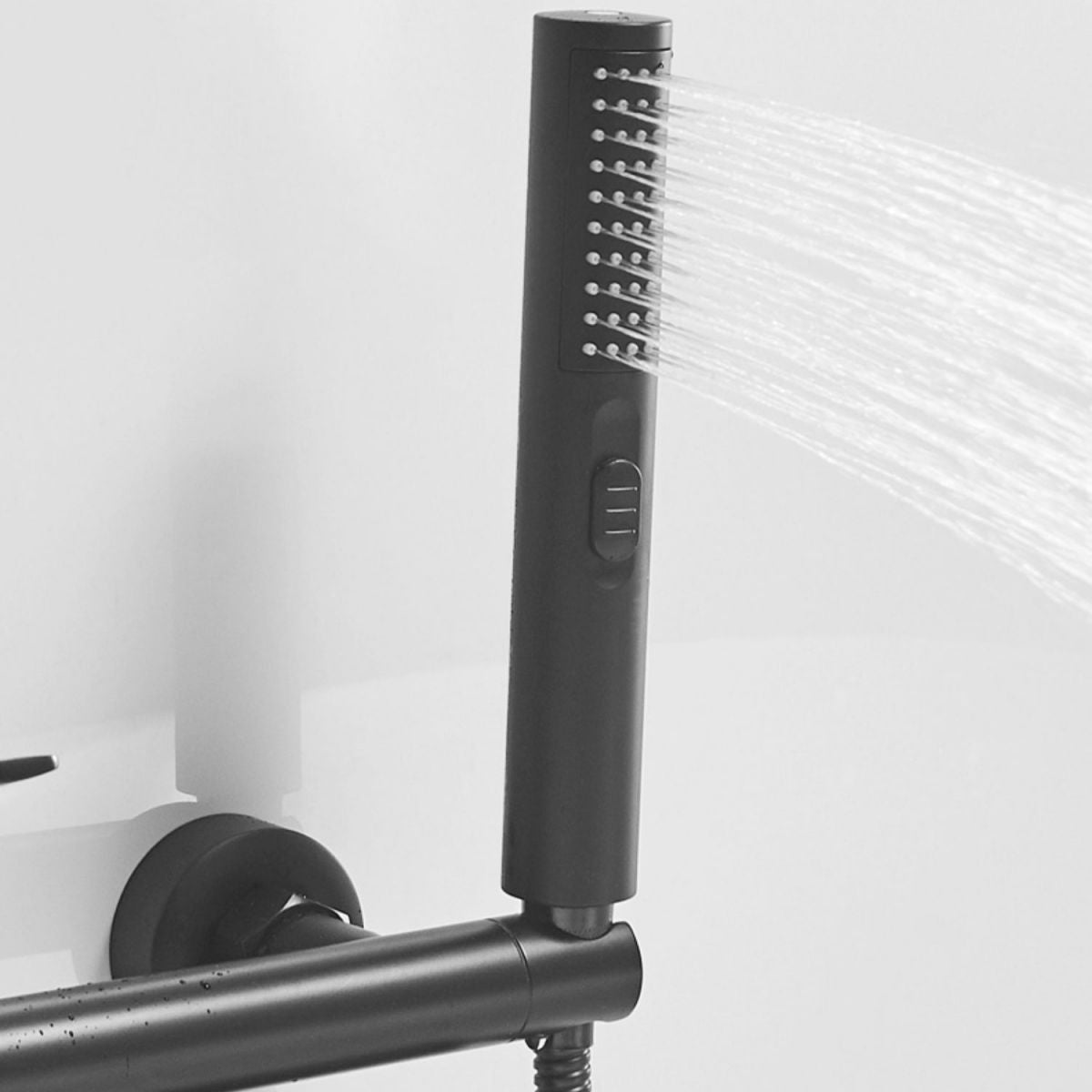 Swivel Spout Tub Faucet Trim Single Lever Handle Handshower Bath Filler with Shower Hose