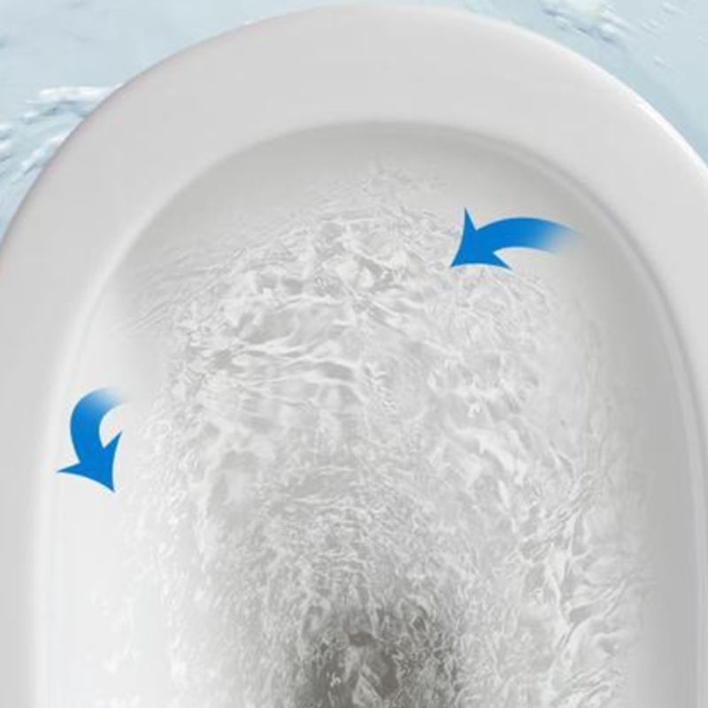 Modern Floor Mount Flush Toilet Ceramic Urine Toilet with Slow Close Seat for Bathroom