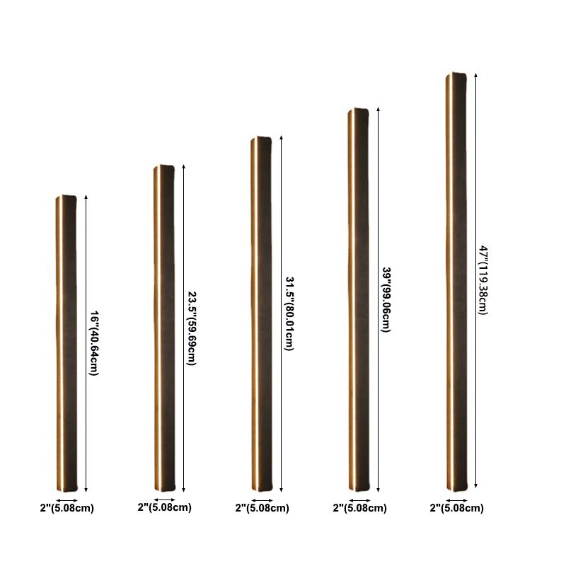 Éclairage mural en métal linéaire Style moderne 1 Éclairage mural d'éclairage en noir