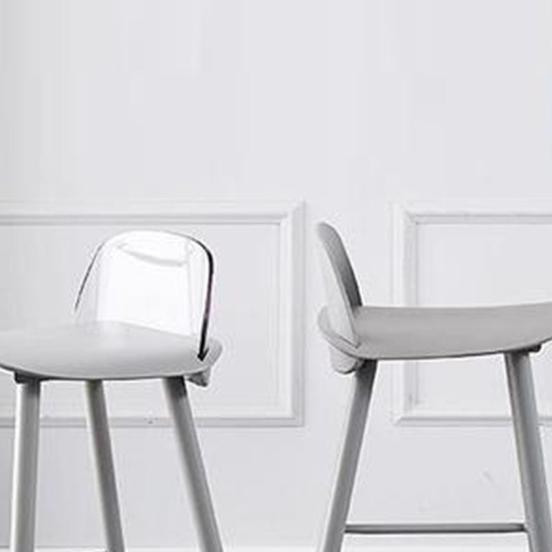 Modern Rectangle Bar and Counter Stool Low Back Stool with 4 Legs