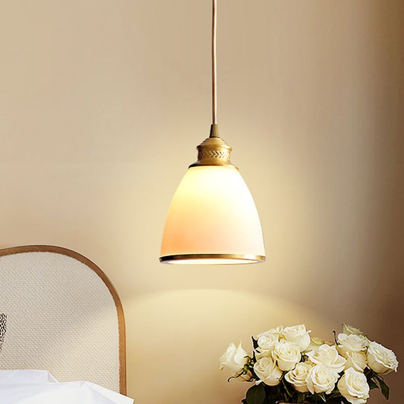 Éclairage de pendentif de dôme à un seul bulbe