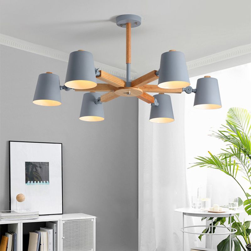 Conische kroonluchterlamp Moderne metalen hanglamp voor woonkamer