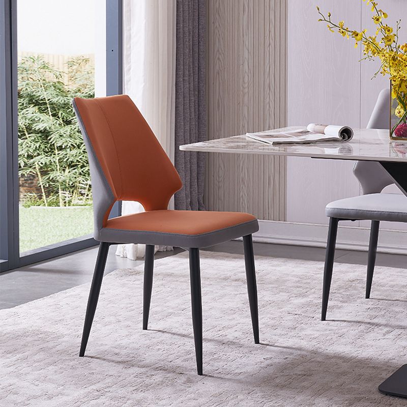 Wingback Armless Chair Contemporary Kitchen Dining Side Chair