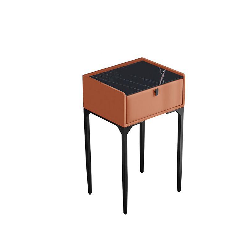 Wood/Stone Vanity Set with Stool, 1 Drawer Modern Dresser - 30.7" H