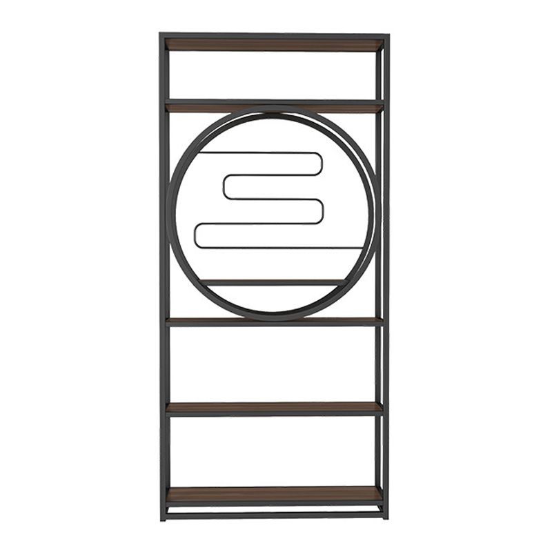 Geometric Shelf Bookshelf Metal and Wooden Bookcase for Home Office