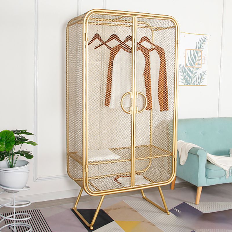 Contemporary Style Wardrobe Cabinet Metal Wardrobe Closet for Bedroom