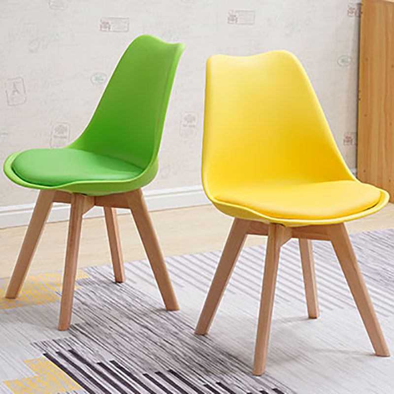 Sedie da cucina in stile contemporaneo sedia laterale senza braccio con gambe in legno
