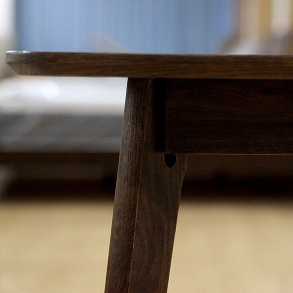Table à manger rectangle table de restauration moderne table en bois massif avec base de 4 jambes