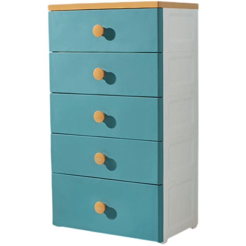 Contemporary Chest 23.6/26-inch Wide Plastic Storage Chest with Drawers for Bedroom