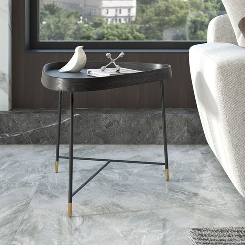Modern Solid Wood End Table Cross Legs Corner Table for Living Room
