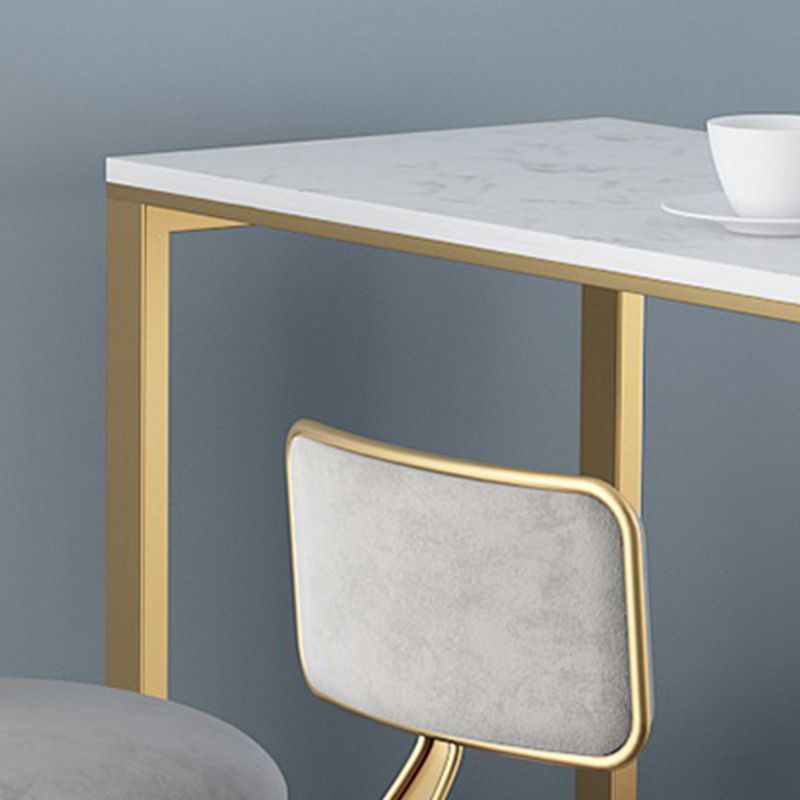 Artificial Marble Cocktail Bar Table 42-inch Height Gold Base Pub Table