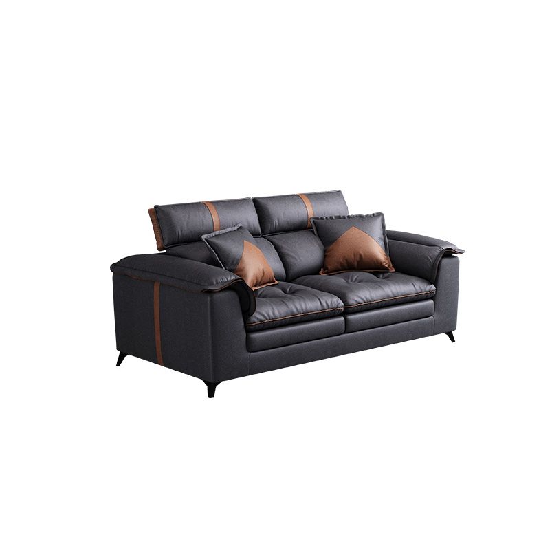 Pillow Top Arm Sectional Sofa 37.4"High Fabric Adjustable Cushion Back Sofa