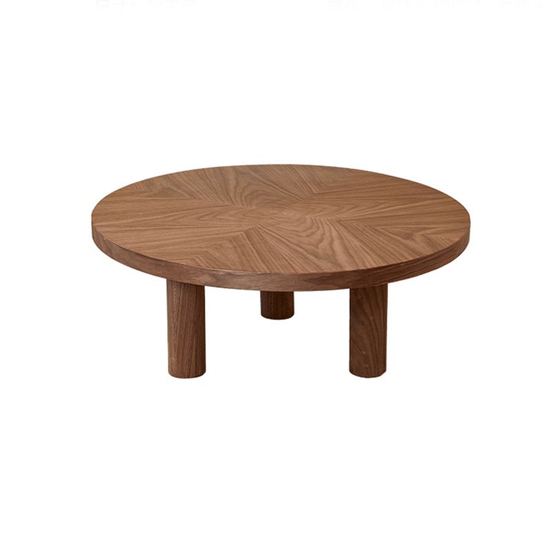 Scandinavian 3 Legs Coffee Table Round Wooden Coffee Table Set for Home